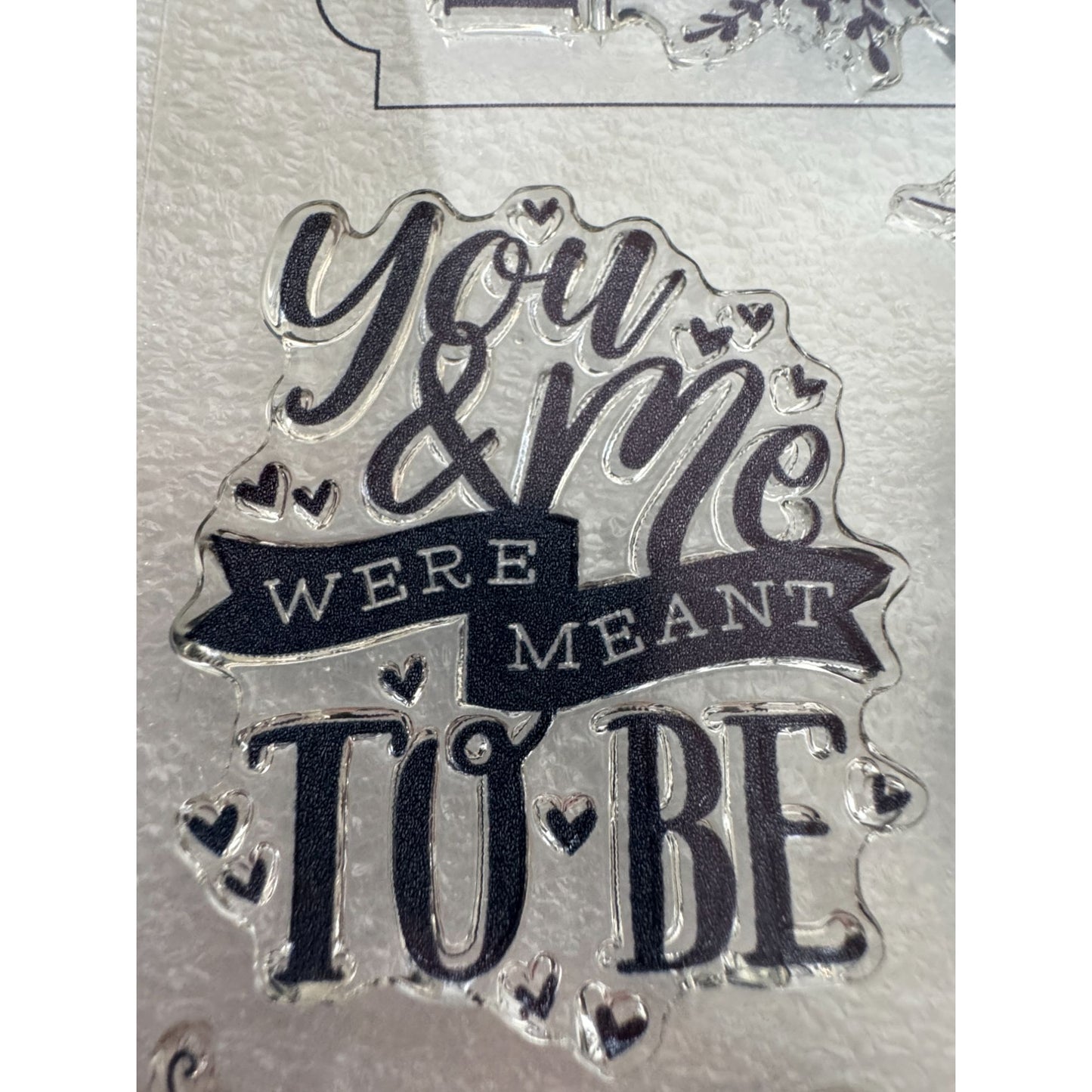 CTMH My Acrylix Acrylic Stamp Set Meant to Be Mr and Mrs Anniversary Card Making