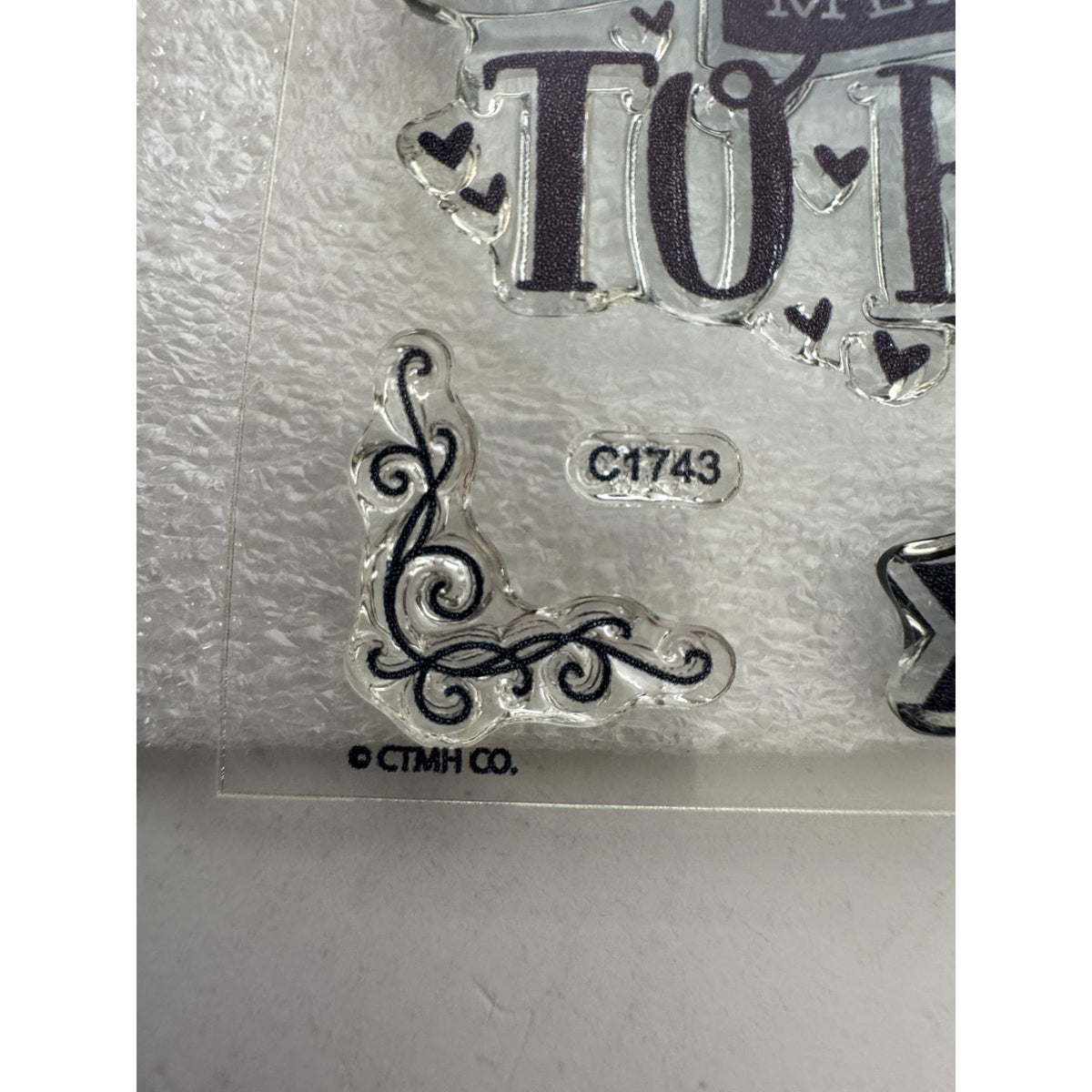 CTMH My Acrylix Acrylic Stamp Set Meant to Be Mr and Mrs Anniversary Card Making