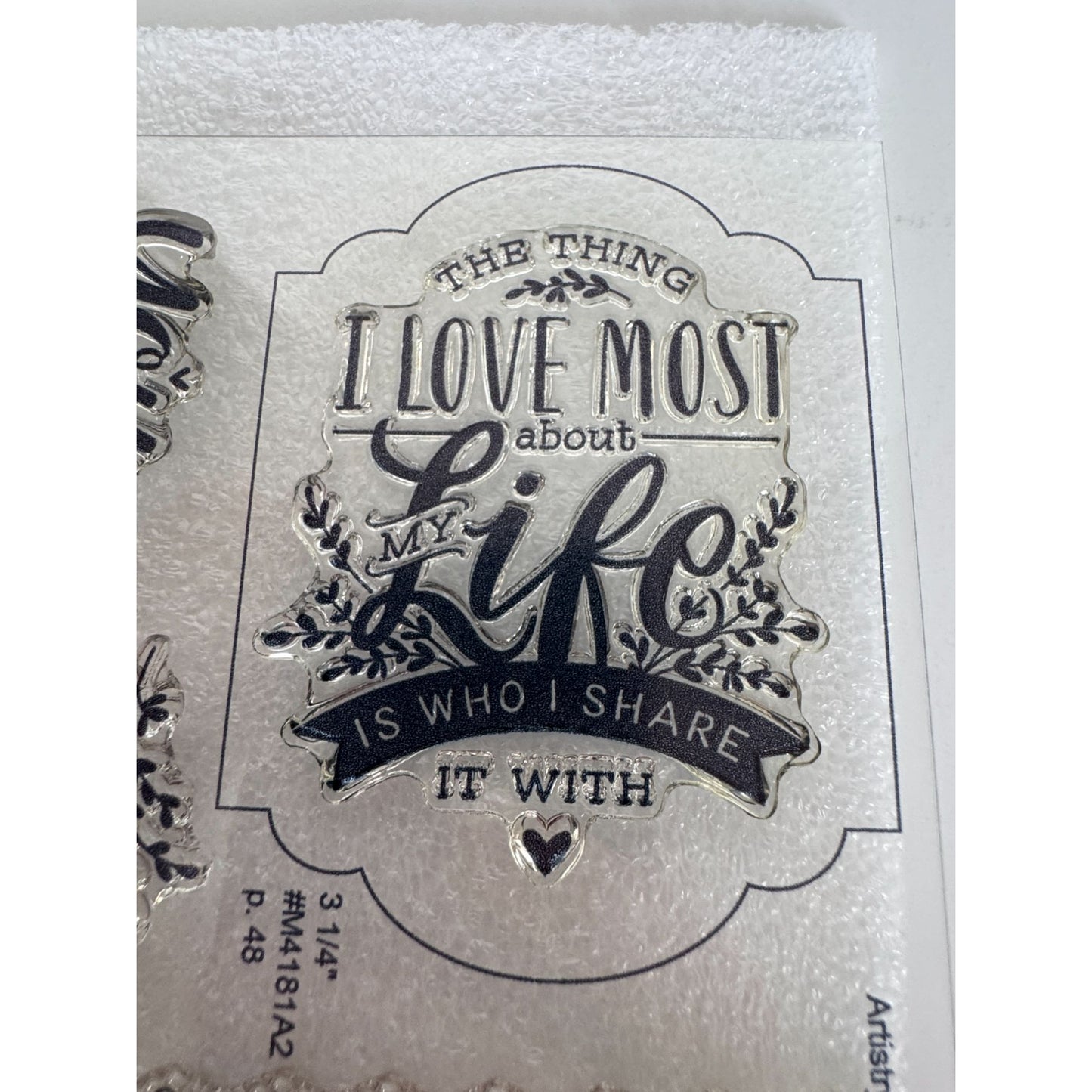 CTMH My Acrylix Acrylic Stamp Set Meant to Be Mr and Mrs Anniversary Card Making