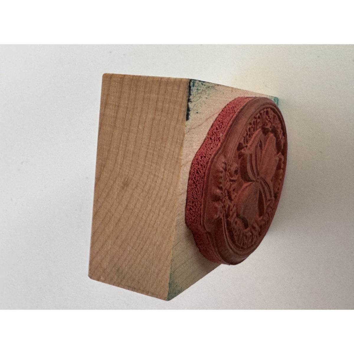 PSX Rubber Stamp Merry Christmas Happy New Year Bow Holidays Greeting Sentiment
