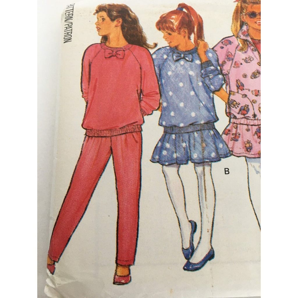 Butterick Sewing Pattern 6750 Girls Jacket Pullover Top Skirt Pants Sz 7-10 UC