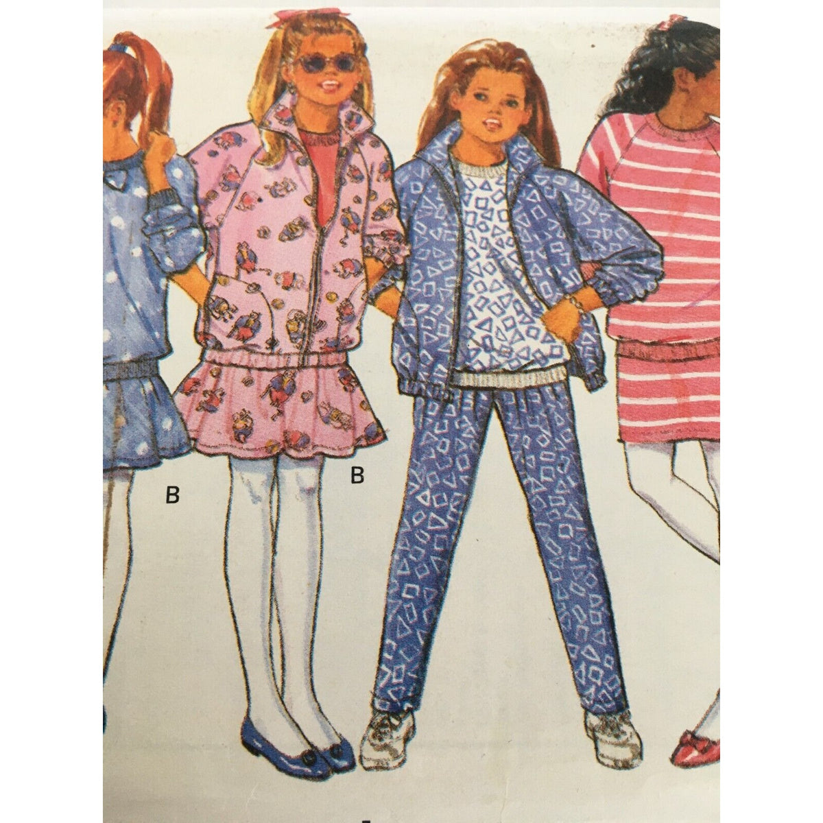 Butterick Sewing Pattern 6750 Girls Jacket Pullover Top Skirt Pants Sz 7-10 UC