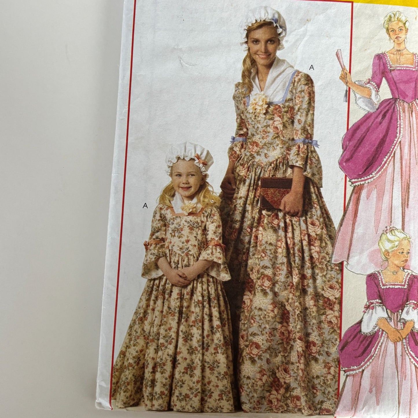 McCalls Sewing Pattern M6139 Colonial Dress Historical Costume 8-22 Uncut Bonnet American History