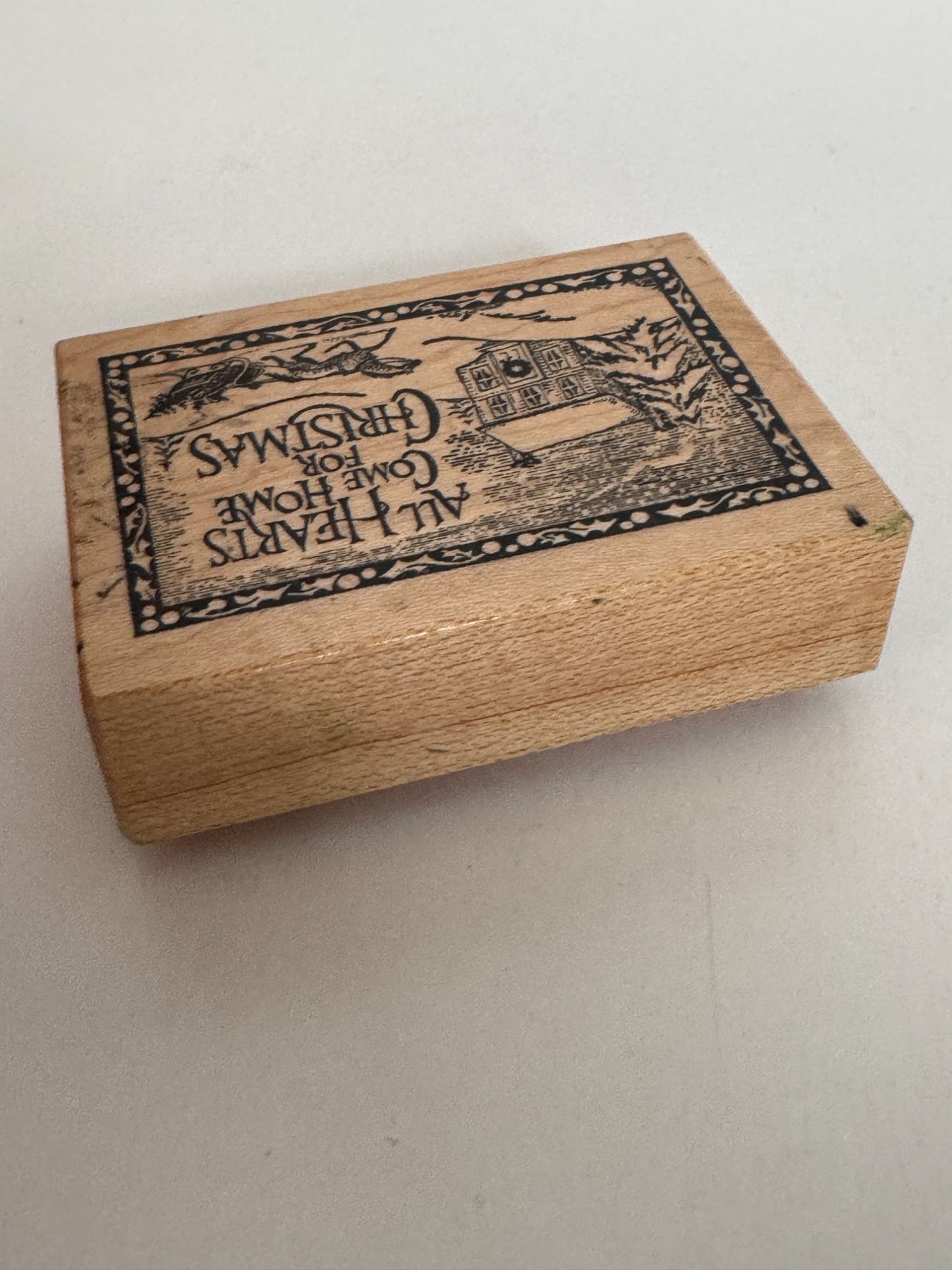 PSX Rubber Stamp All Hearts Come Home for Christmas Sleigh Winter Holidays F-324