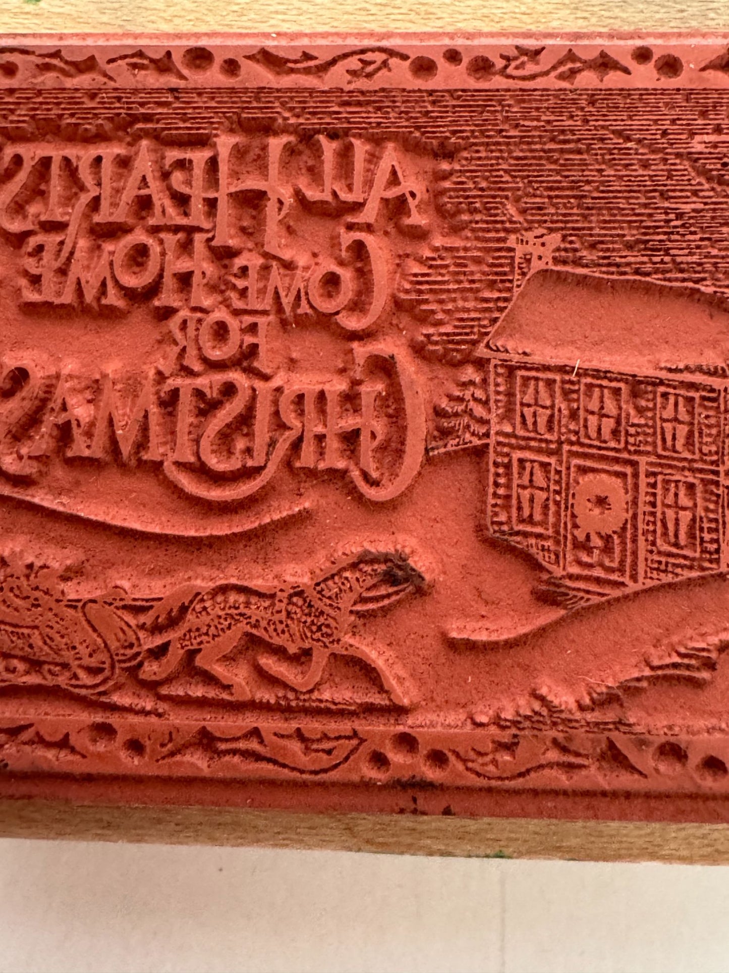 PSX Rubber Stamp All Hearts Come Home for Christmas Sleigh Winter Holidays F-324