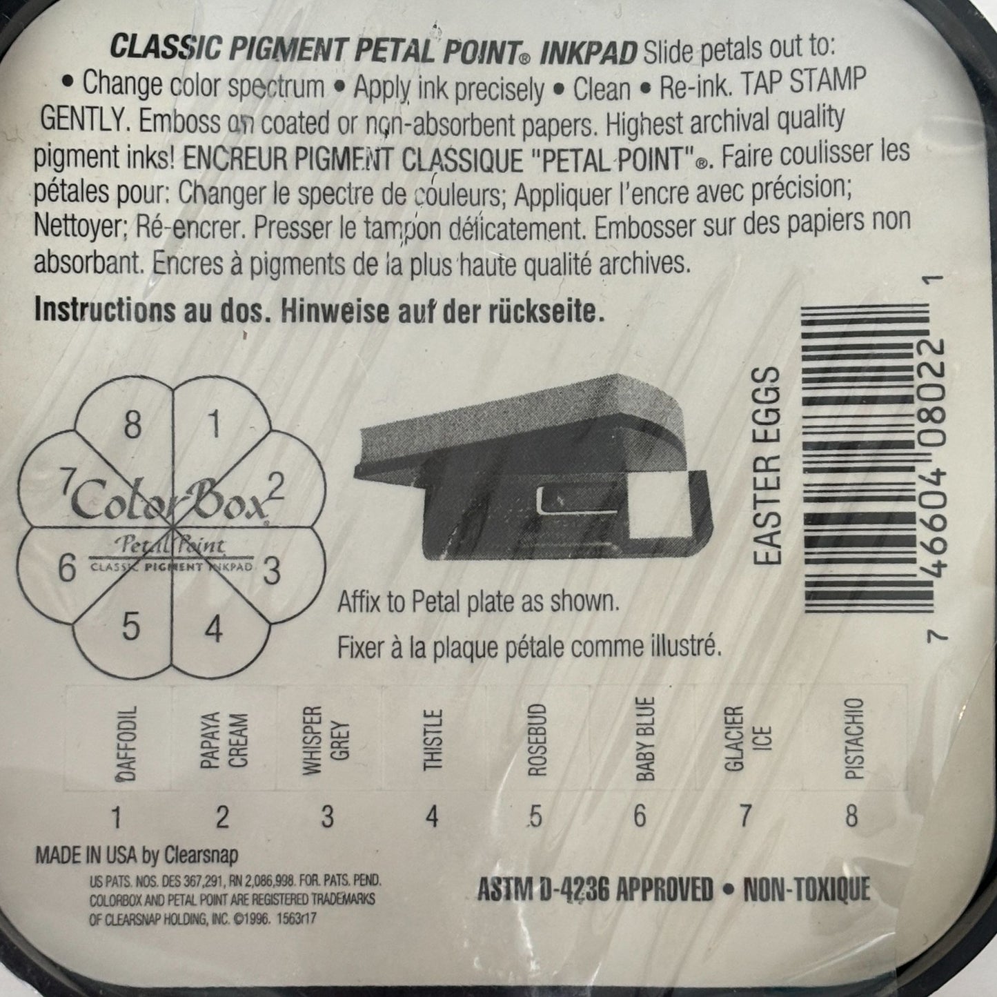 ColorBox Petal Point Ink Pad Pastel Pigment Easter Eggs Pinwheel Stamping Crafting Cardmaking Blending