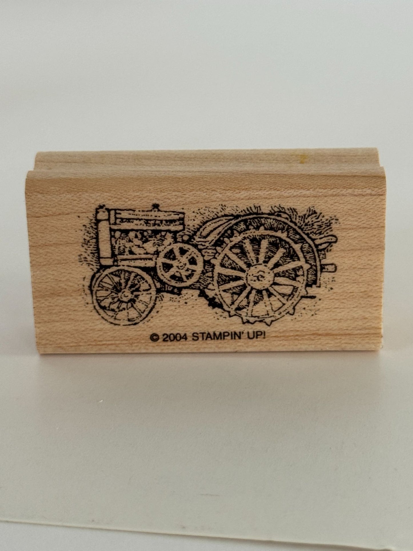 Stampin Up Wood Rubber Stamps Peaceful Pastoral Farm Barn Tractor Weather Vane