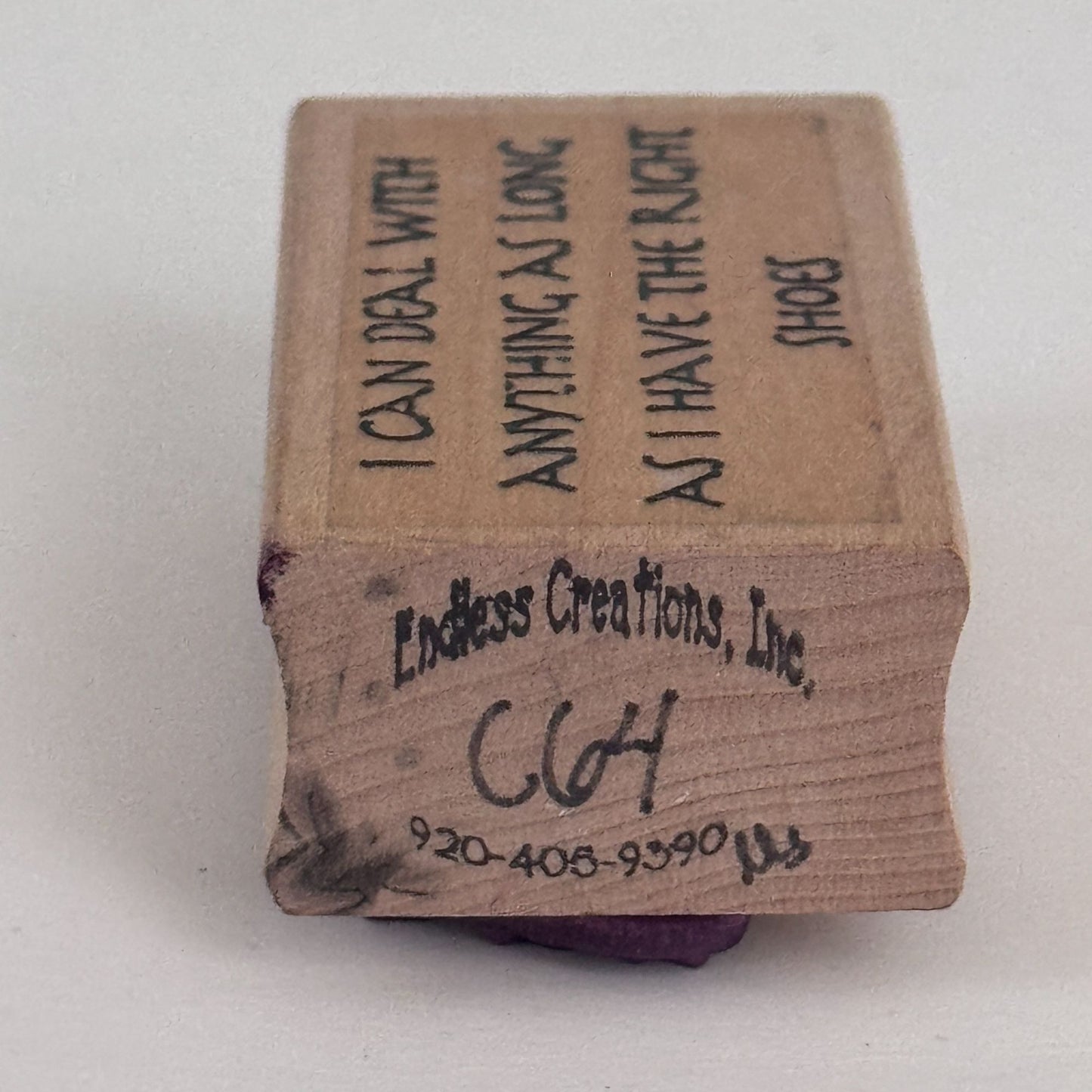 Endless Creations Rubber Stamp Funny Quote I Can Deal With Anything Right Shoes Cardmaking Humor
