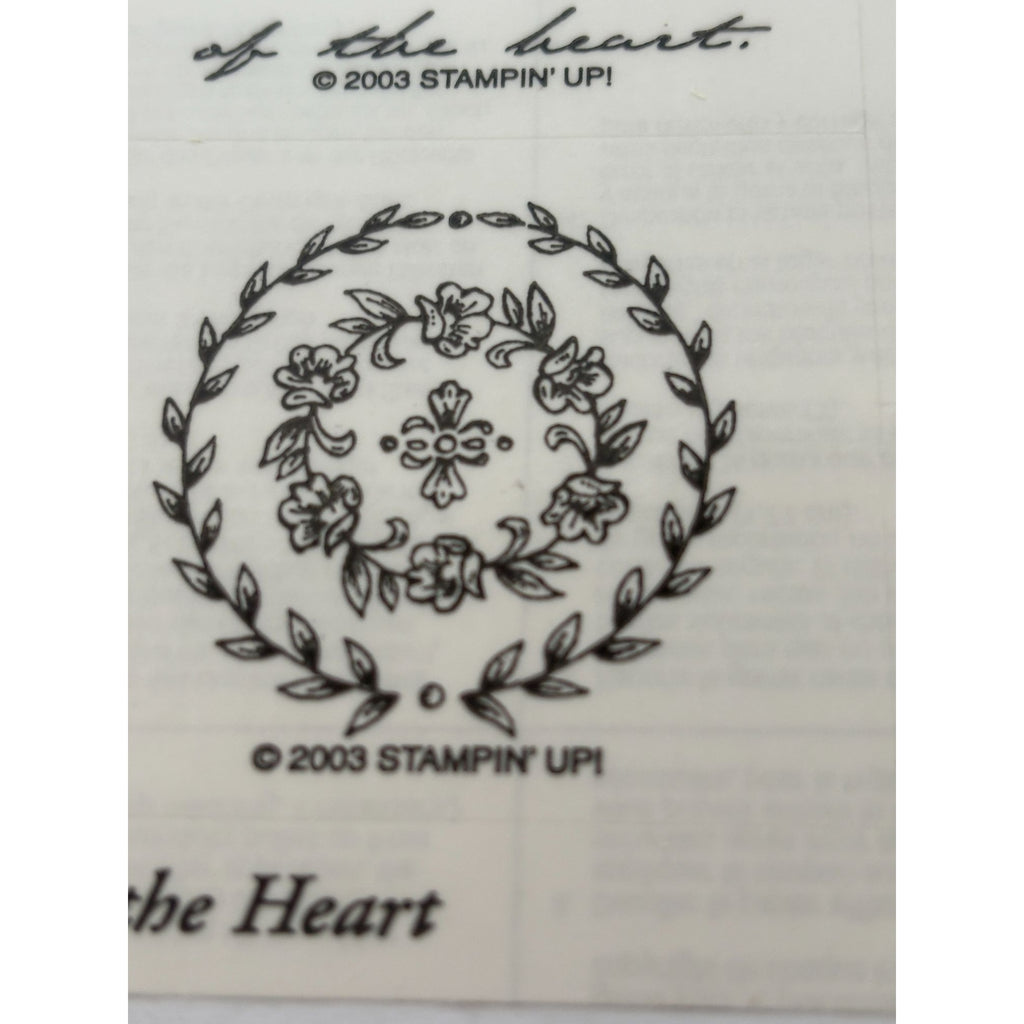 Stampin Up Wood Rubber Stamp Set Appreciation is the Memory of the Heart Flowers