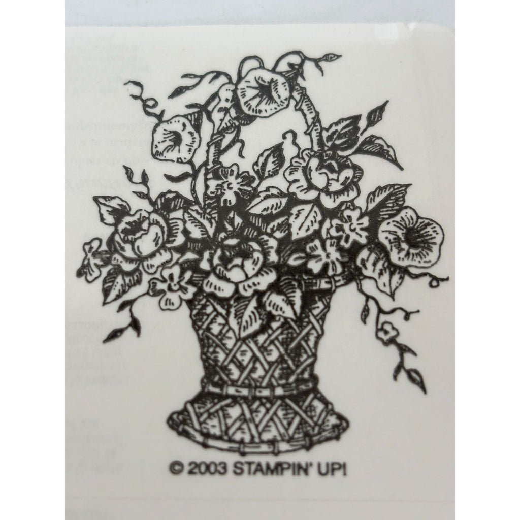 Stampin Up Wood Rubber Stamp Set Appreciation is the Memory of the Heart Flowers