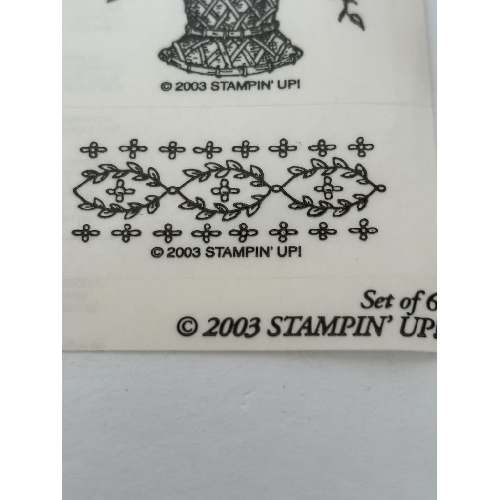 Stampin Up Wood Rubber Stamp Set Appreciation is the Memory of the Heart Flowers