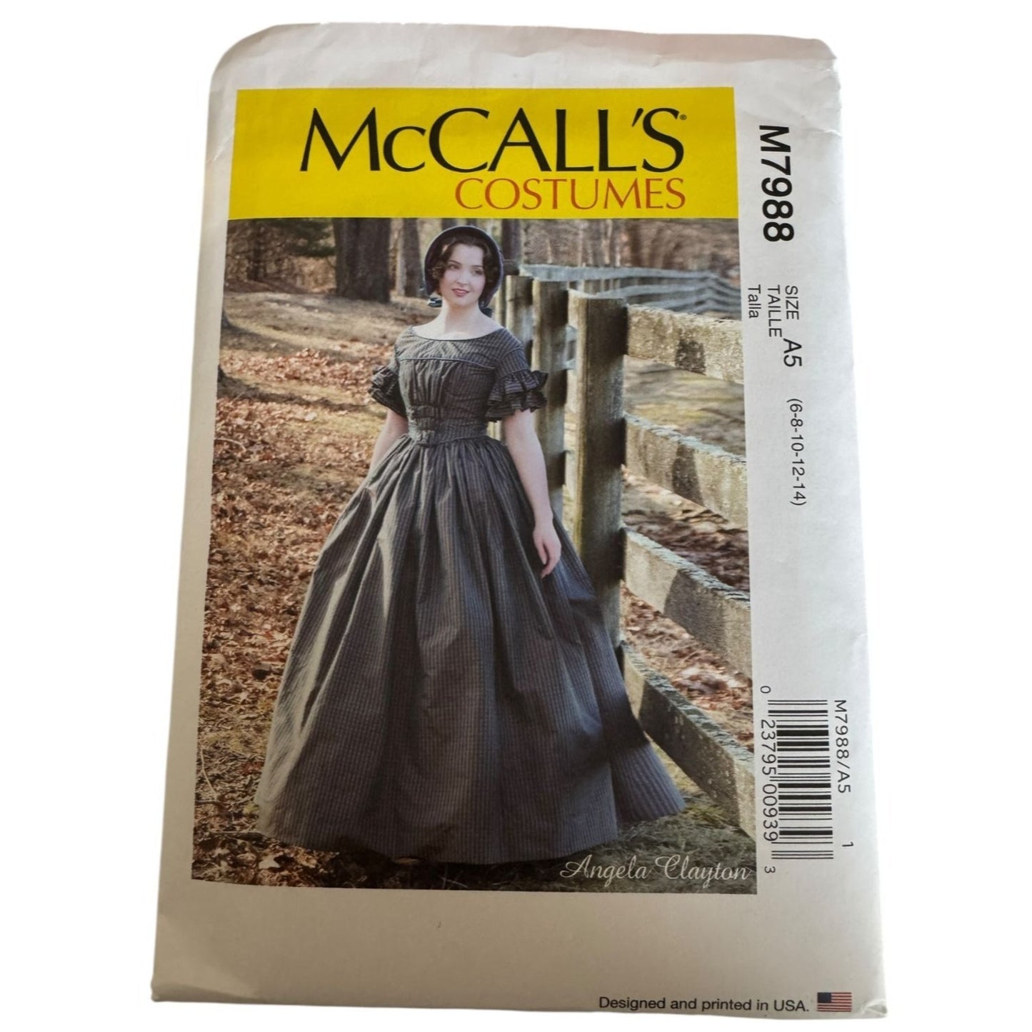 McCalls Costume Sewing Pattern M7988 Historical Dress Victorian Size 6-14 Uncut