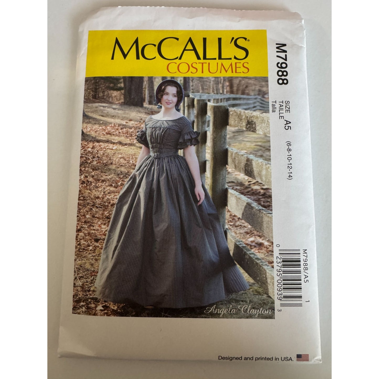 McCalls Costume Sewing Pattern M7988 Historical Dress Victorian Size 6-14 Uncut