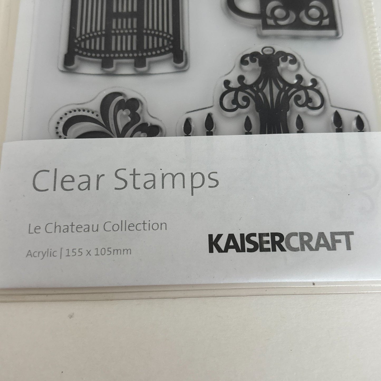 KaiserCraft Clear Stamp Set Le Chateau Birdcage Key Vintage Paris Card Making Chandelier Steampunk