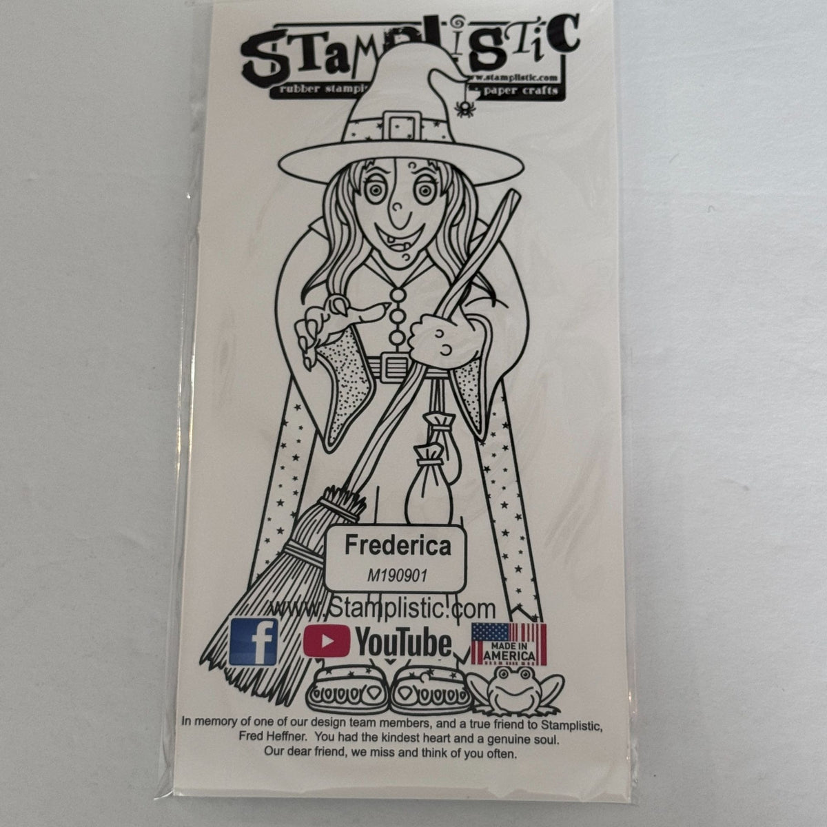 Stamplistic Rubber Stamp Layering Dies Frederica Witch Halloween Cardmaking Mixed Media