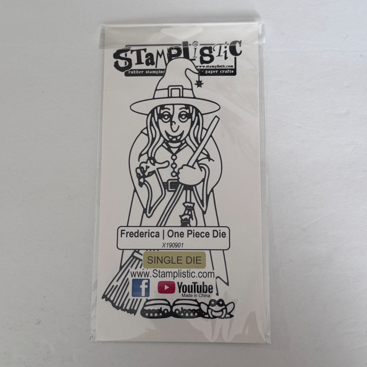 Stamplistic Rubber Stamp Layering Dies Frederica Witch Halloween Cardmaking Mixed Media