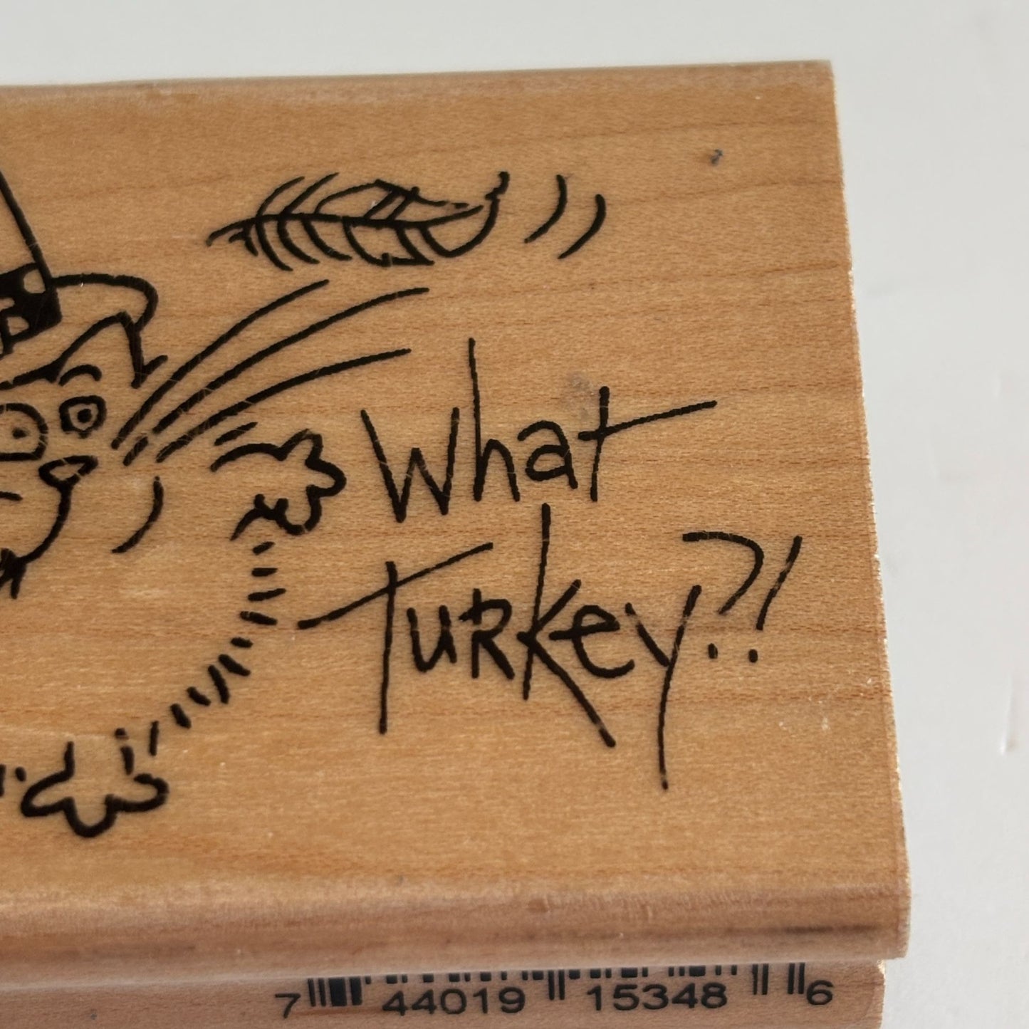 Stampendous Rubber Stamp Fluffles Cat Ate What Turkey Thanksgiving Funny Words