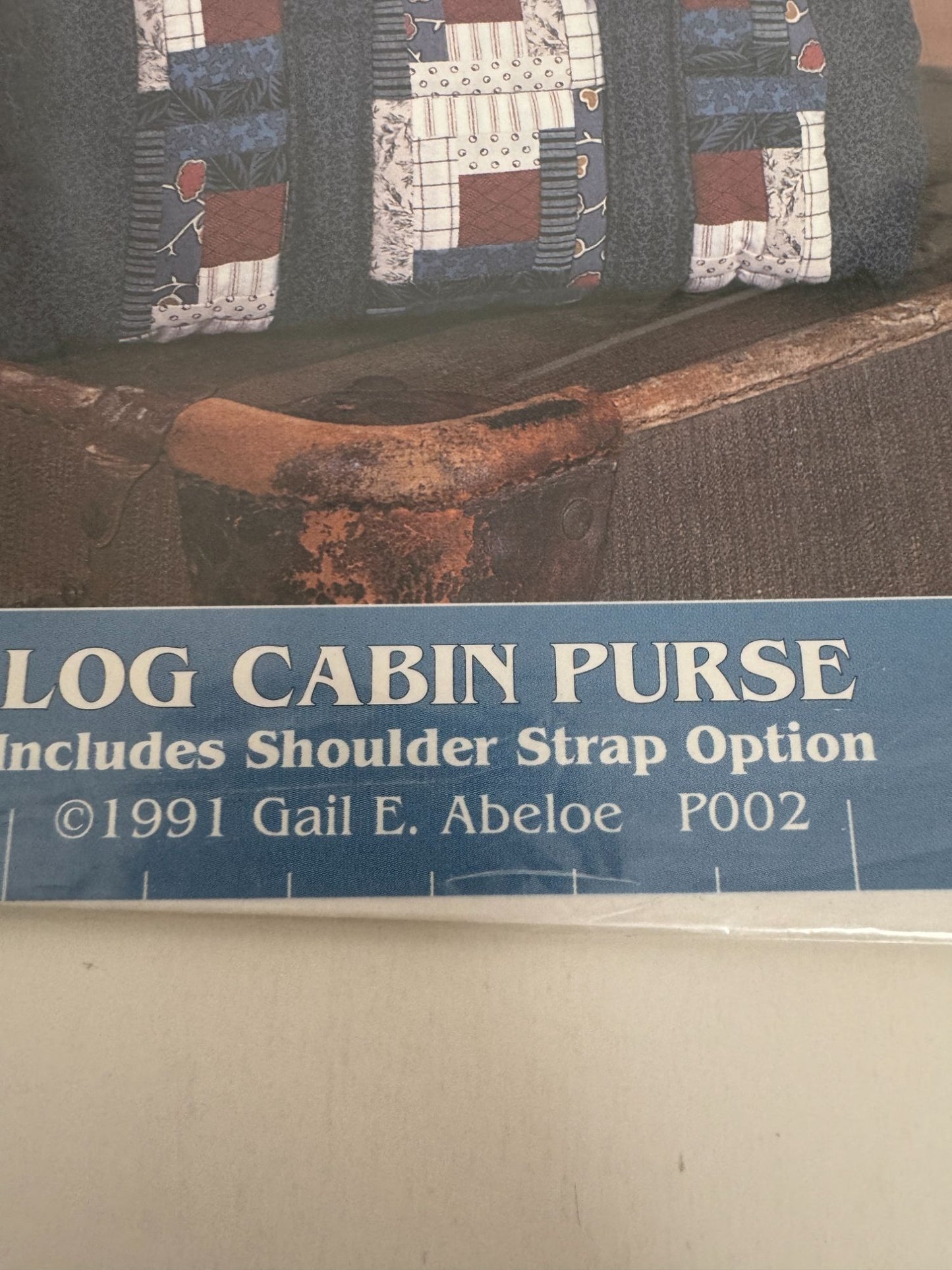 Back Porch Press Quilting Pattern Log Cabin Purse Duffle Style Quilted Bag Craft
