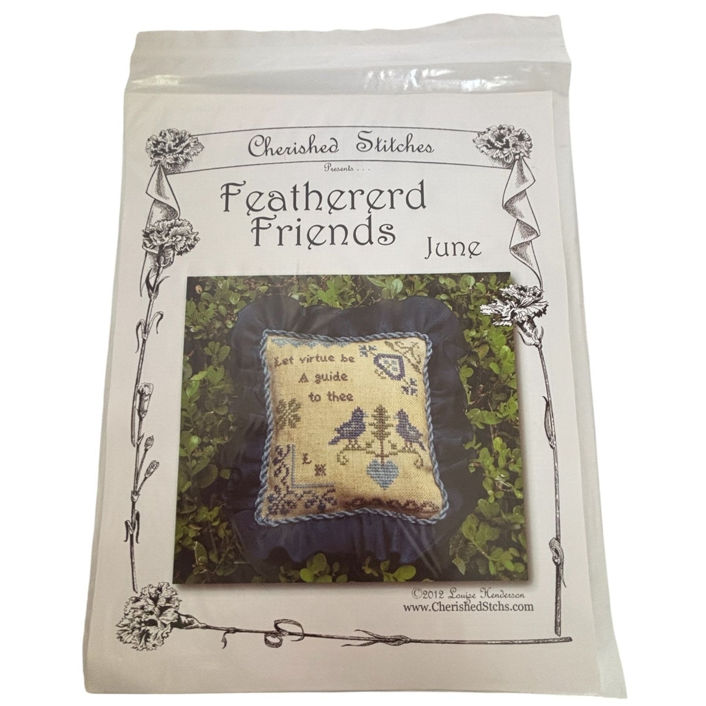 Cherished Stitches Cross Stitch Pattern Feathered Friends Month June Bird Virtue