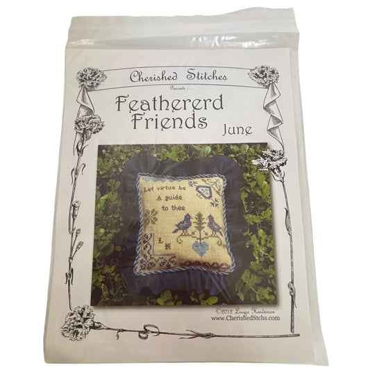 Cherished Stitches Cross Stitch Pattern Feathered Friends Month June Bird Virtue