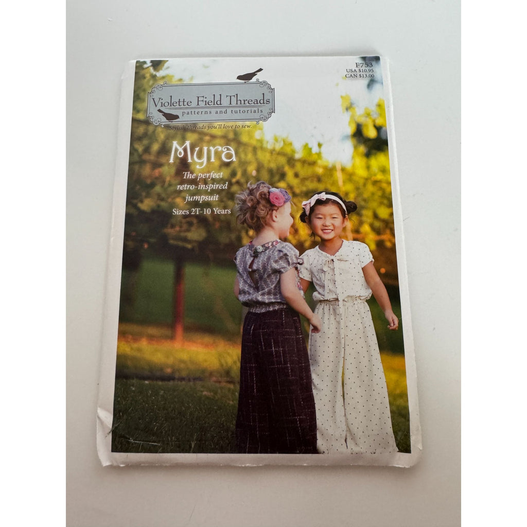 Violette Field Threads Sewing Pattern F753 Myra Girls Jumpsuit 2T-10 Summer UC