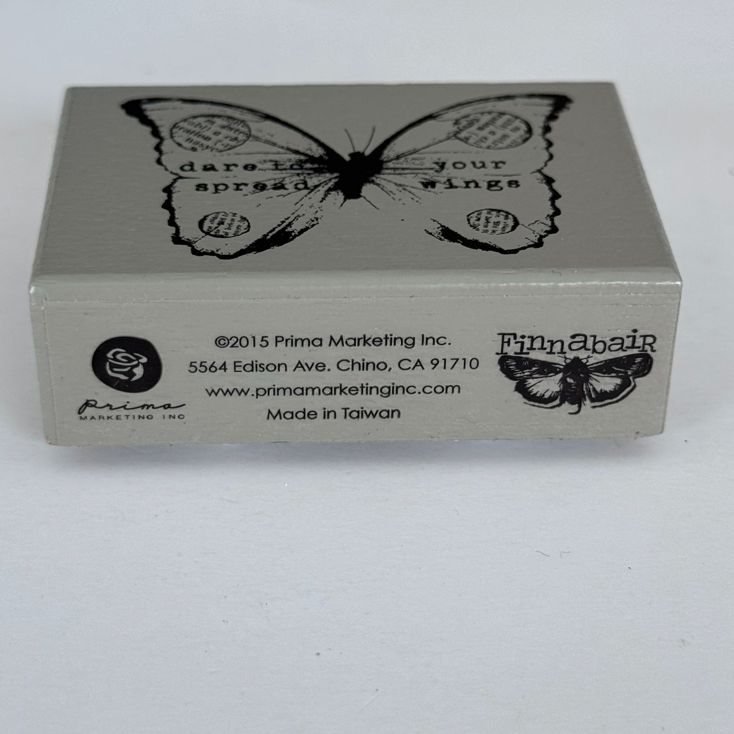 Prima Finnabair Rubber Stamp Dare To Spread Your Wings Butterfly Inspirational Words Support Crafting Tool