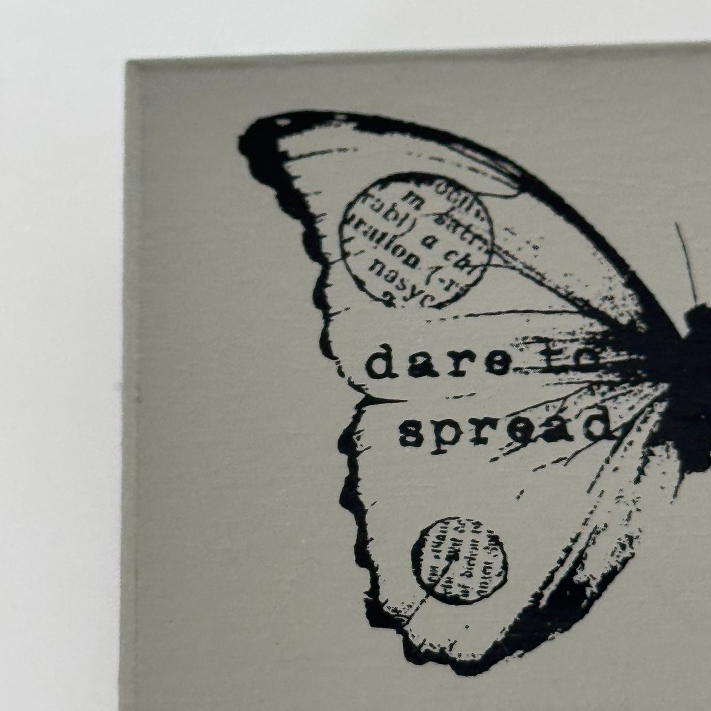 Prima Finnabair Rubber Stamp Dare To Spread Your Wings Butterfly Inspirational Words Support Crafting Tool