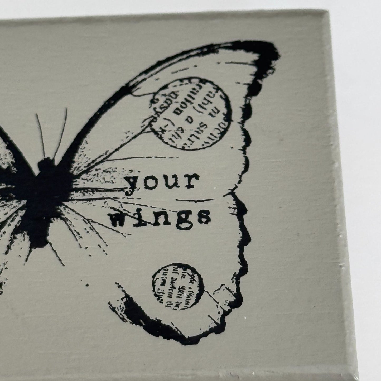 Prima Finnabair Rubber Stamp Dare To Spread Your Wings Butterfly Inspirational Words Support Crafting Tool