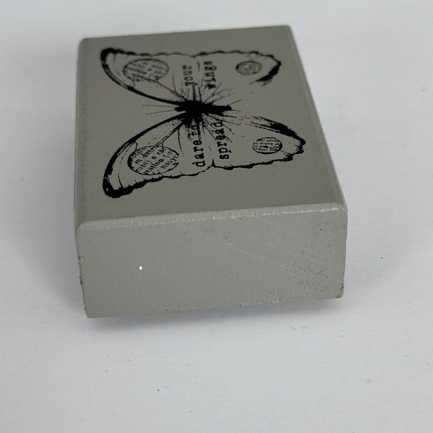 Prima Finnabair Rubber Stamp Dare To Spread Your Wings Butterfly Inspirational Words Support Crafting Tool