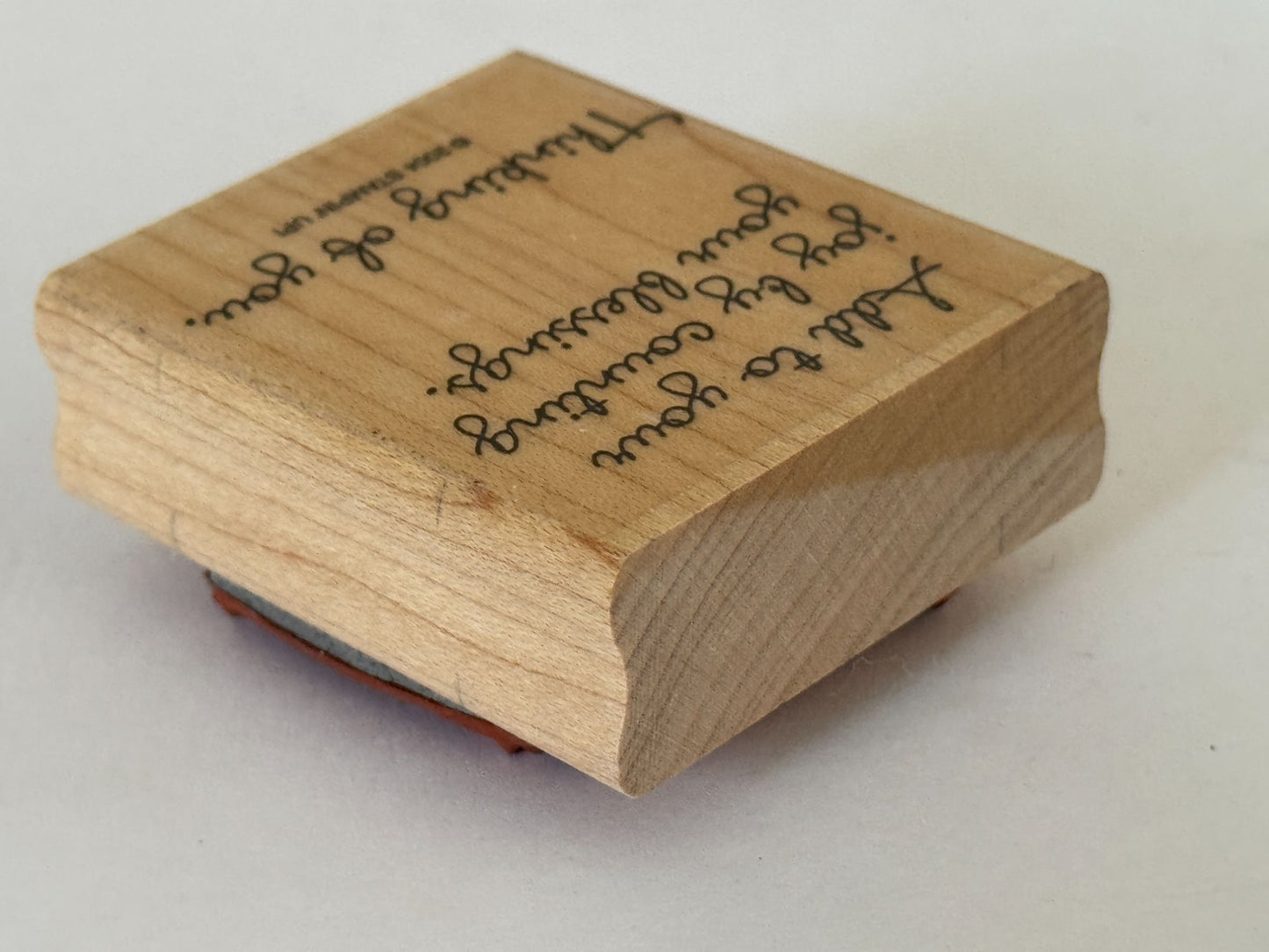 Stampin Up Rubber Stamp Thinking of You Card Making Count Your Blessings Words