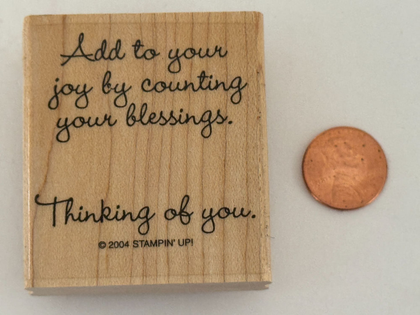 Stampin Up Rubber Stamp Thinking of You Card Making Count Your Blessings Words