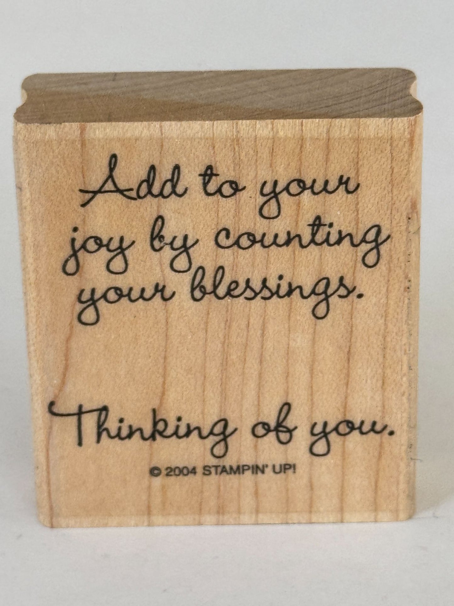 Stampin Up Rubber Stamp Thinking of You Card Making Count Your Blessings Words