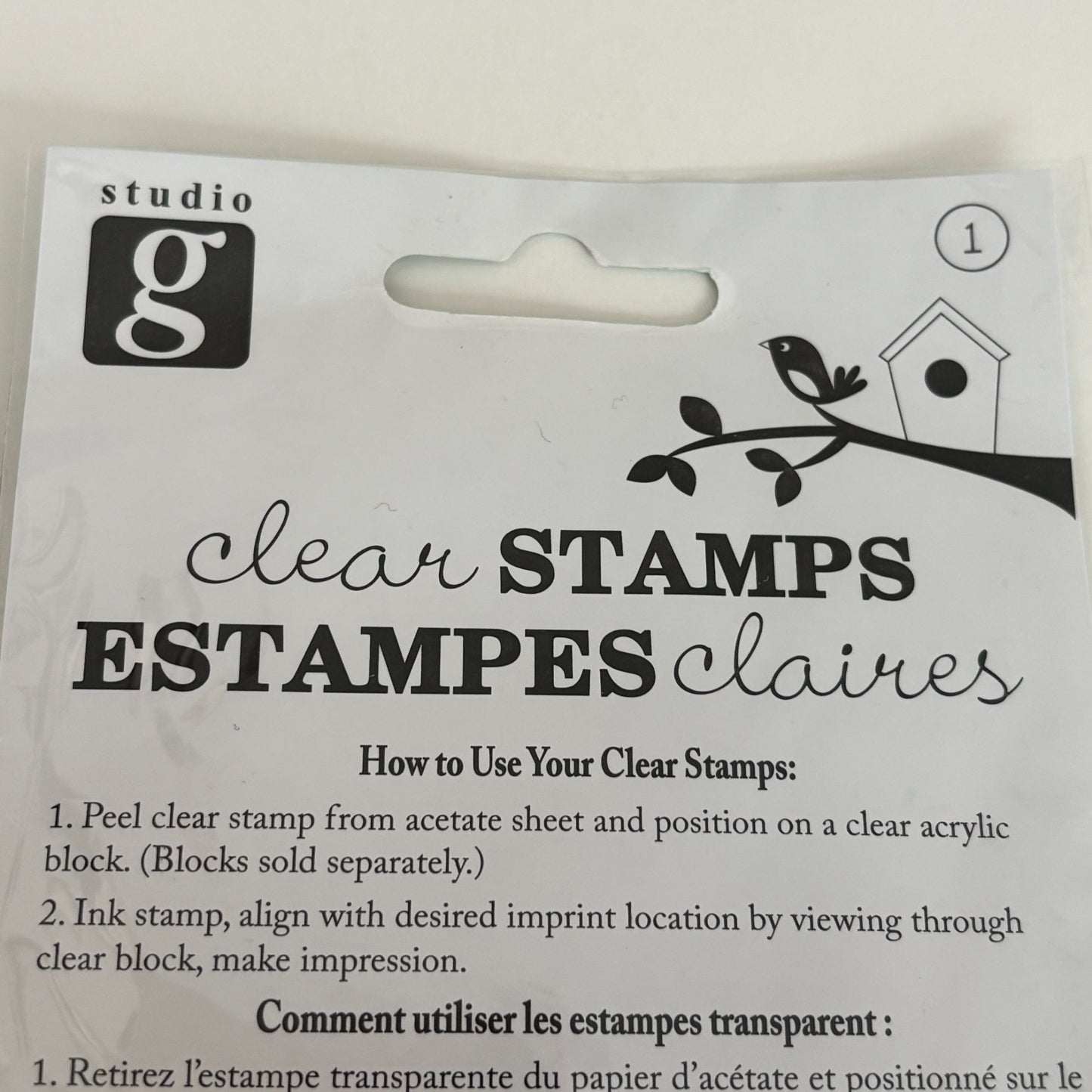 Studio G Clear Stamps Bird Stop Birdhouse Spring Birds Cardmaking Craft Small Scrapbooking