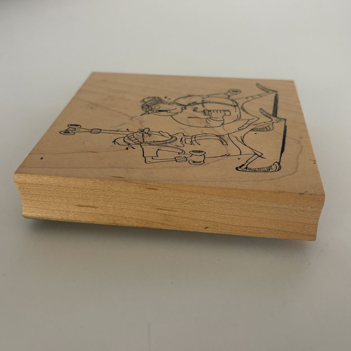 Art Impressions Rubber Stamp Power Walkers Jogging Old Lady Exercise Funny U1925