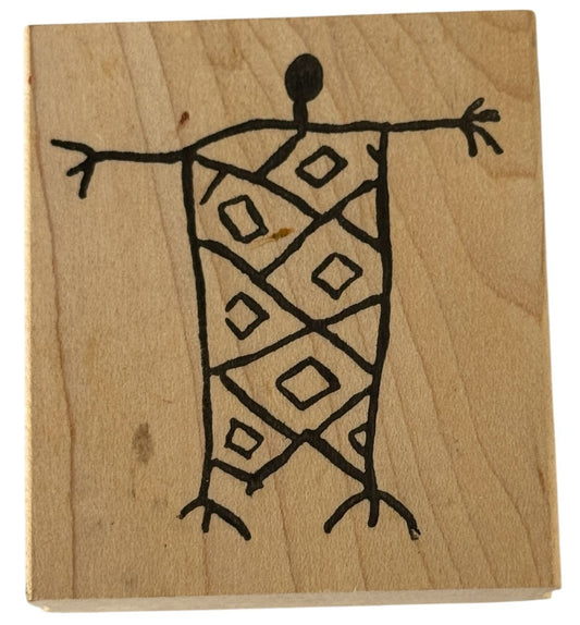 Rubber Stamp Shaman Native American Pictograph Healer Indigenous Petroglyphs