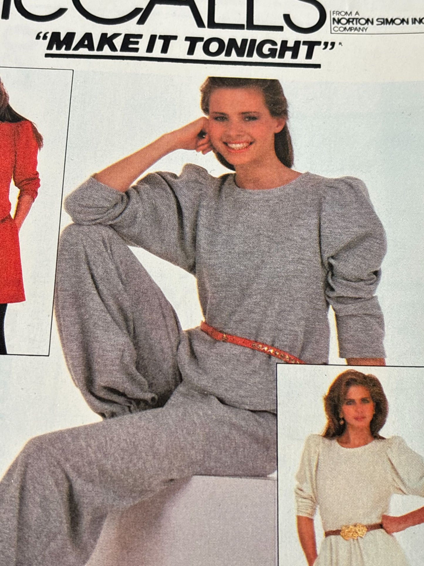 McCalls Sewing Pattern 8120 Misses Top Flared Skirt Pants Size 8 Bust 31 1/2" UC