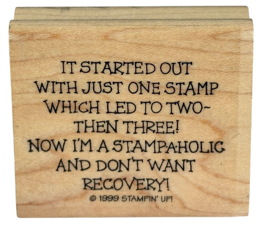 Stampin Up Rubber Stamp Stampaholic Funny Crafter Stamping Hobby Card Making Art