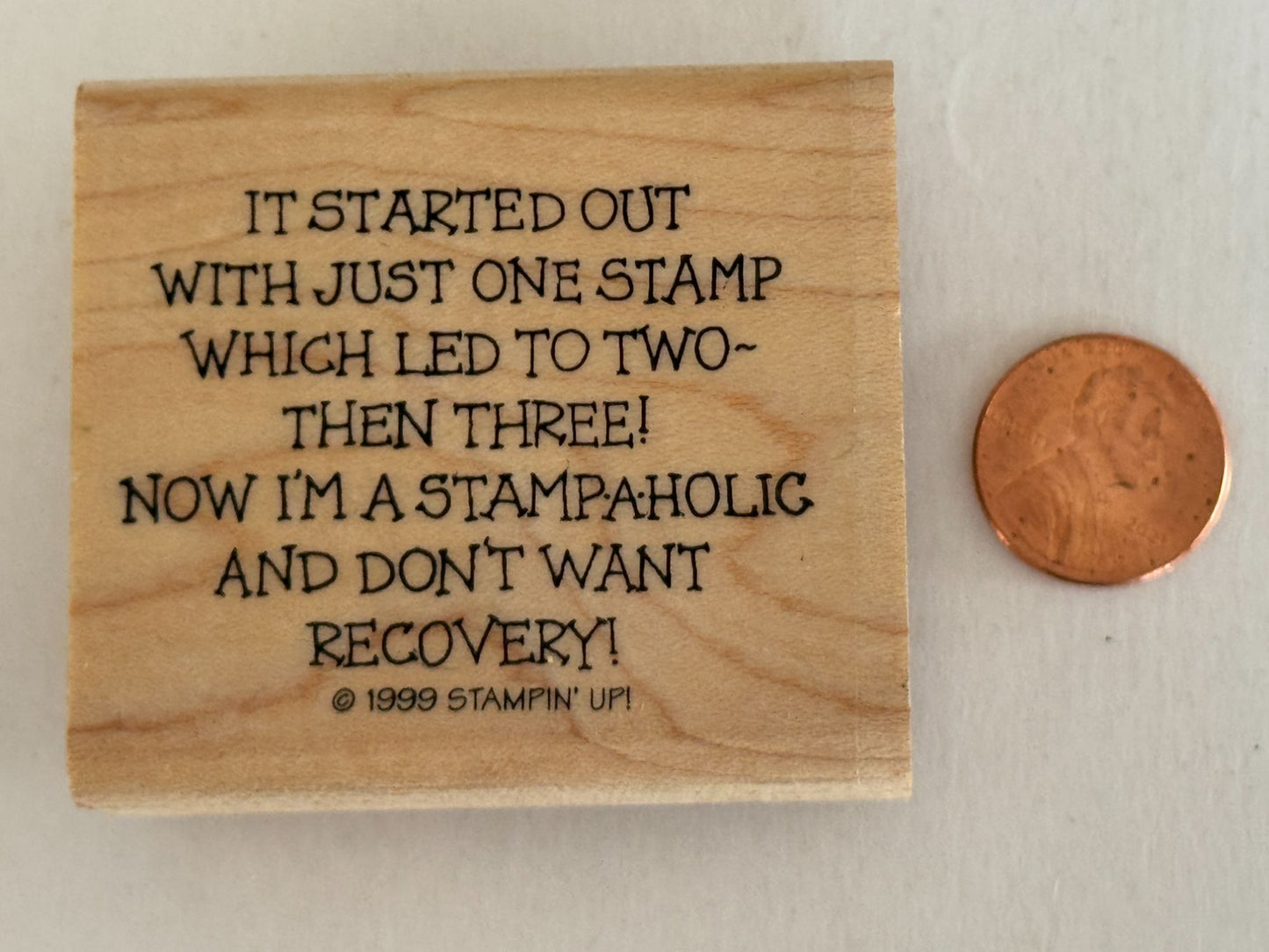 Stampin Up Rubber Stamp Stampaholic Funny Crafter Stamping Hobby Card Making Art