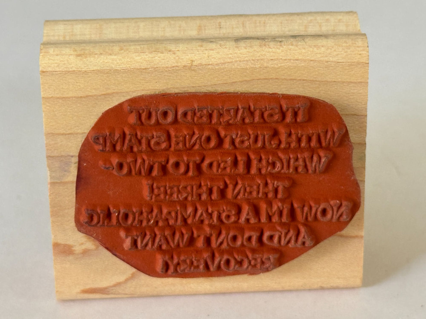 Stampin Up Rubber Stamp Stampaholic Funny Crafter Stamping Hobby Card Making Art