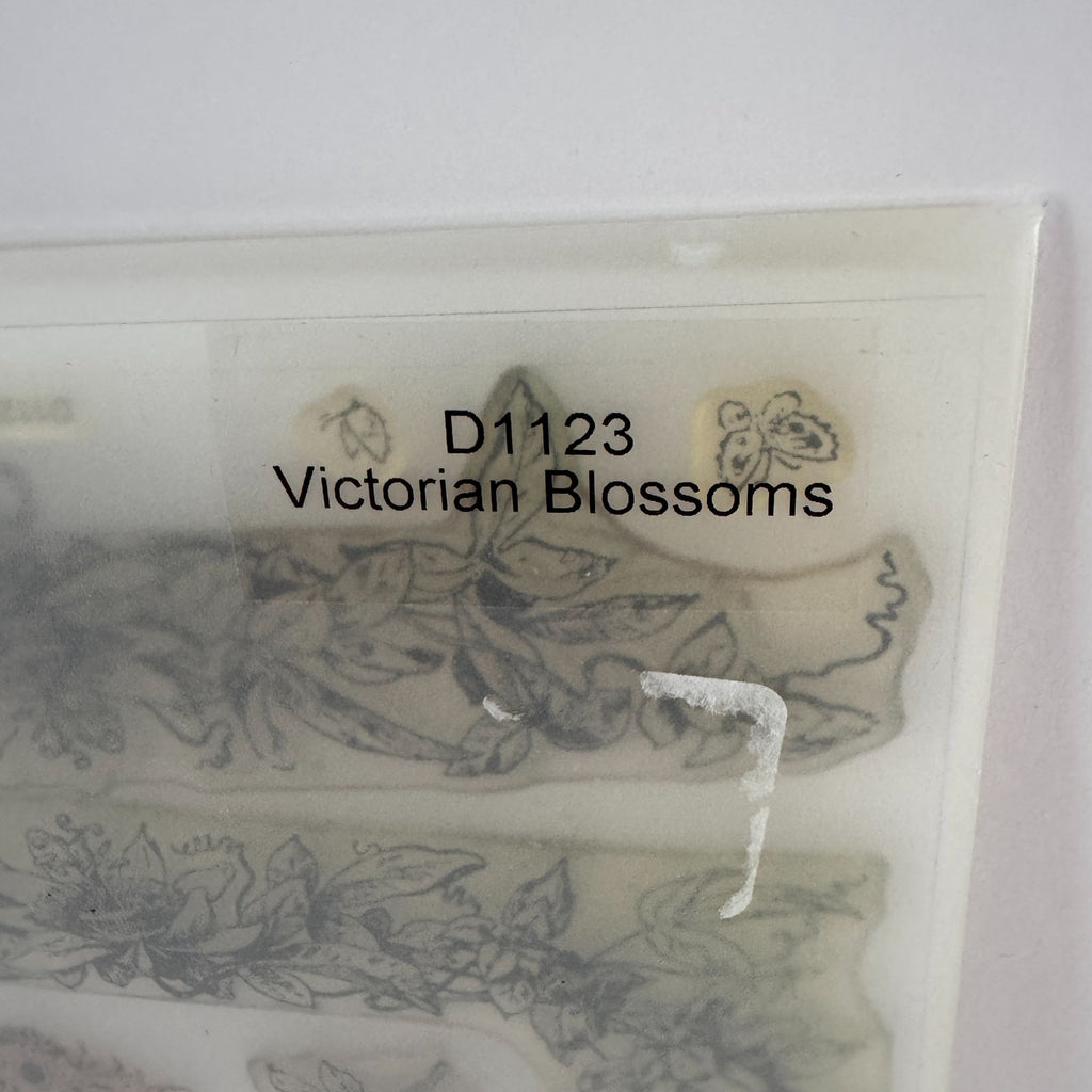 CTMH Acrylic Stamp Set Victorian Blossoms Frame Flowers Mini Butterfly D1123