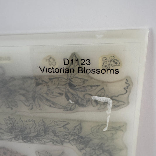CTMH Acrylic Stamp Set Victorian Blossoms Frame Flowers Mini Butterfly D1123