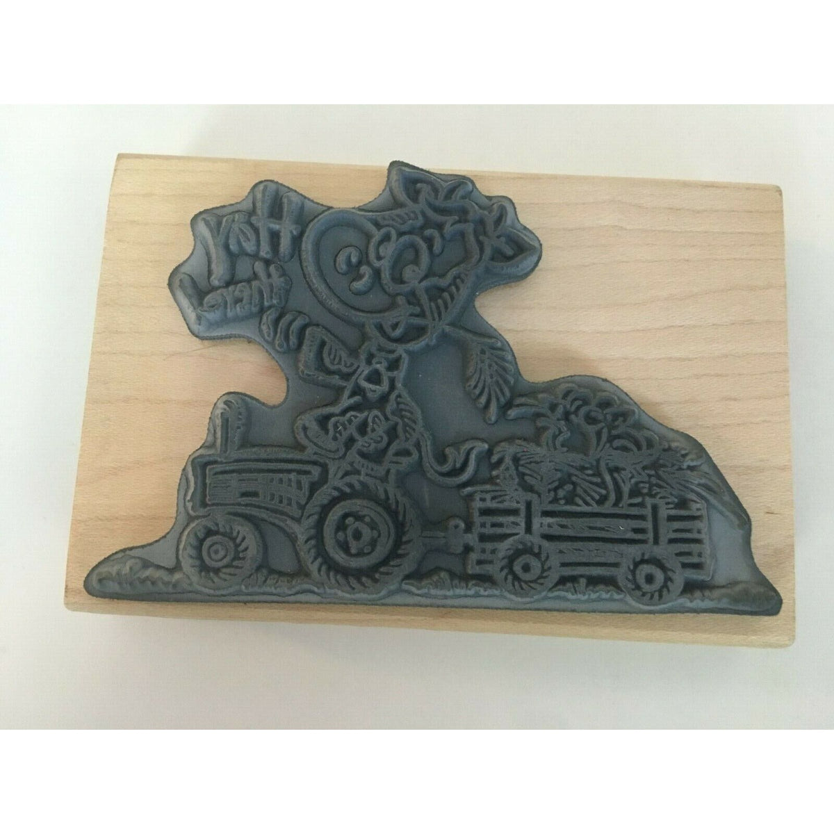 Stampendous Rubber Stamp Cow Farm Cowlik Tractor Hay There Pun Funny Card Making
