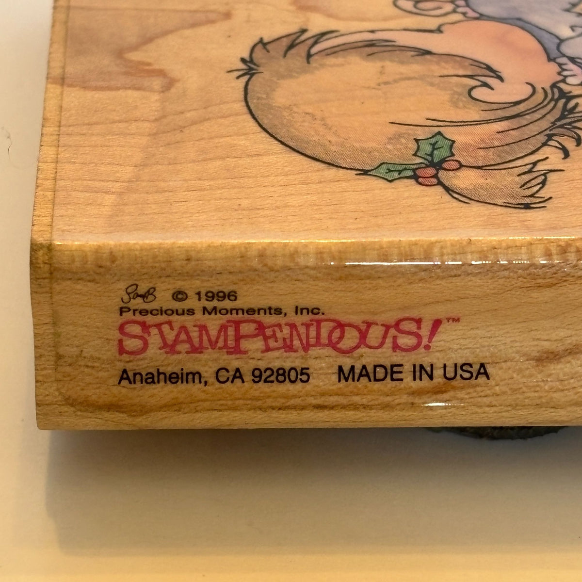 Precious Moments Rubber Stamp God Sent His Best Christmas Tree Cardmaking Girl Religious Stampendous