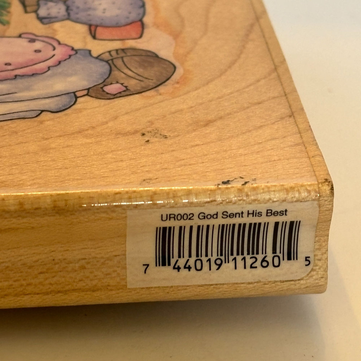 Precious Moments Rubber Stamp God Sent His Best Christmas Tree Cardmaking Girl Religious Stampendous