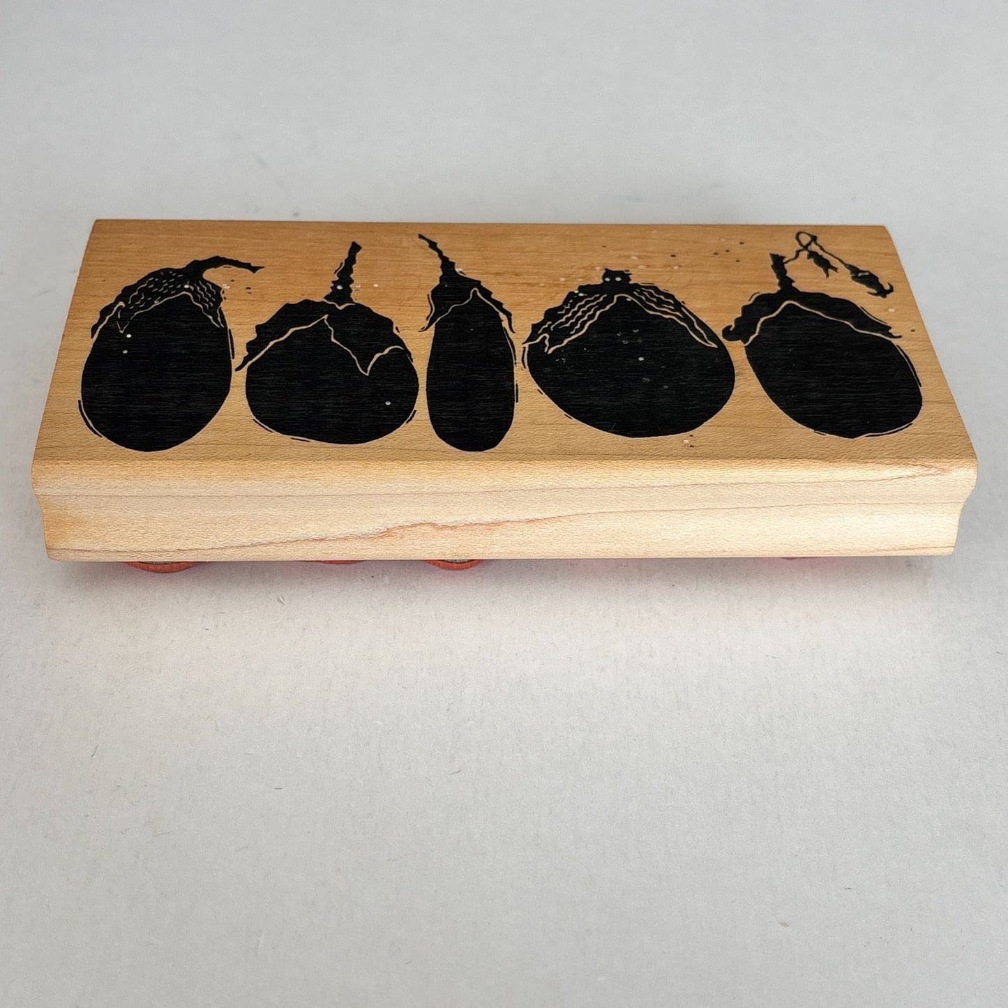 A Stamp in the Hand Rubber Stamp Eggplant Row Vegetable Garden Farmers Market
