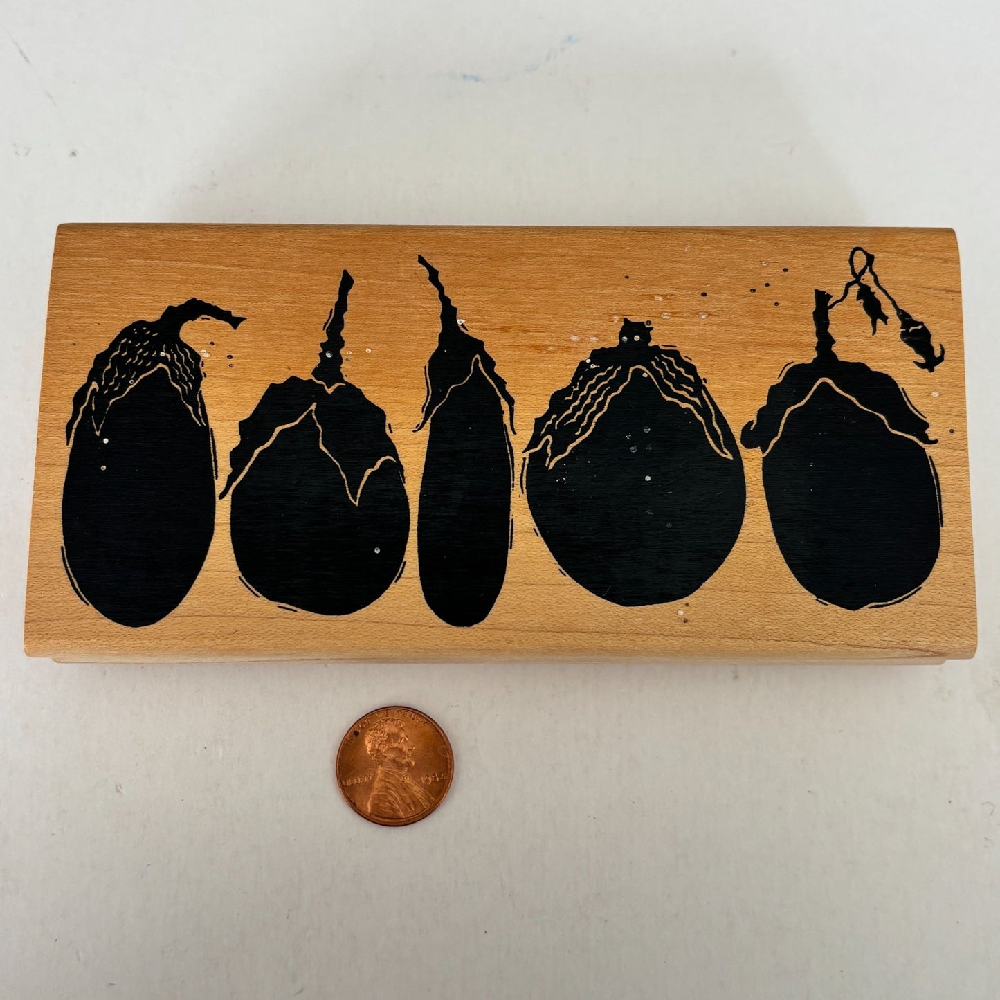 A Stamp in the Hand Rubber Stamp Eggplant Row Vegetable Garden Farmers Market