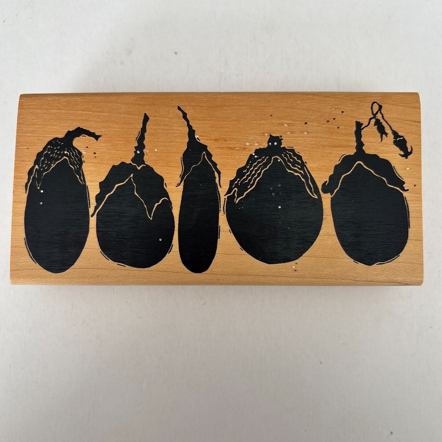 A Stamp in the Hand Rubber Stamp Eggplant Row Vegetable Garden Farmers Market