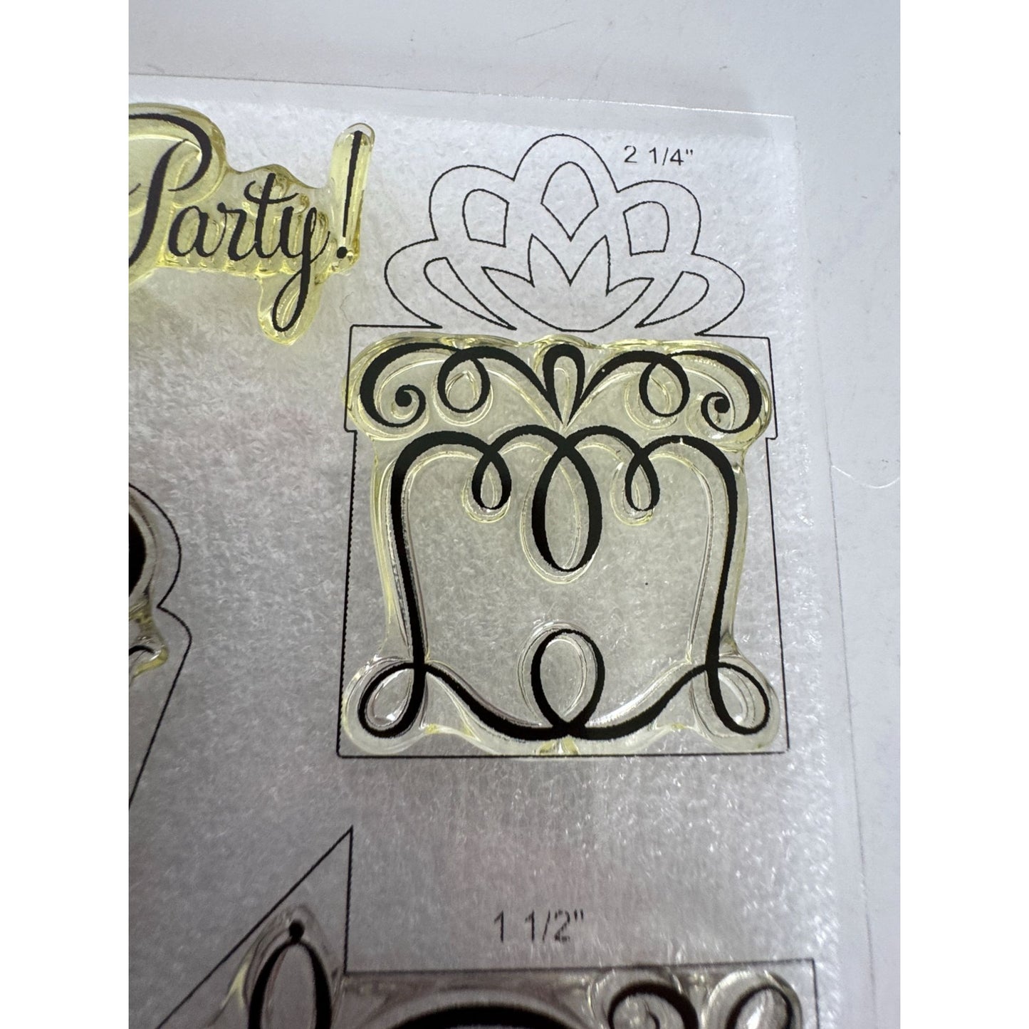 CTMH My Acrylix Acrylic Stamp Set Its a party Birthday Cupcake Invitation RSVP