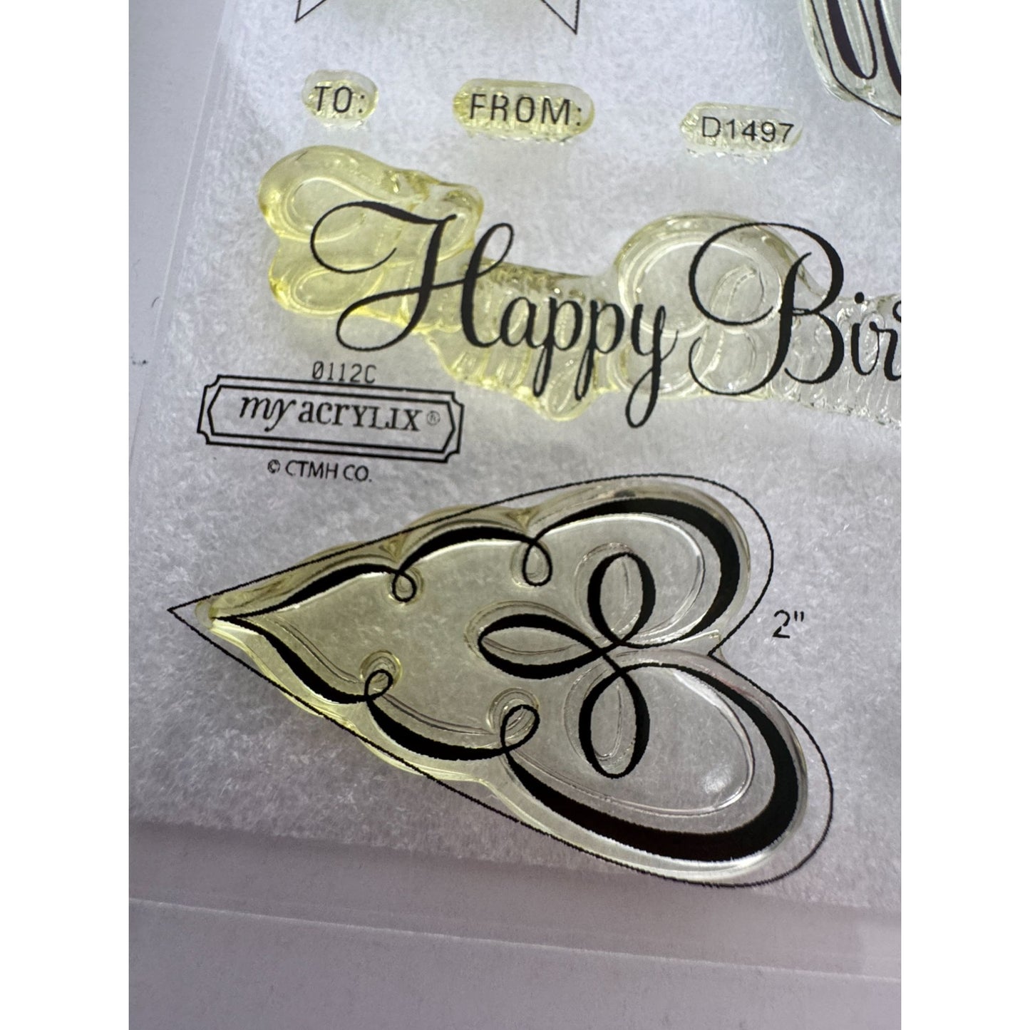 CTMH My Acrylix Acrylic Stamp Set Its a party Birthday Cupcake Invitation RSVP