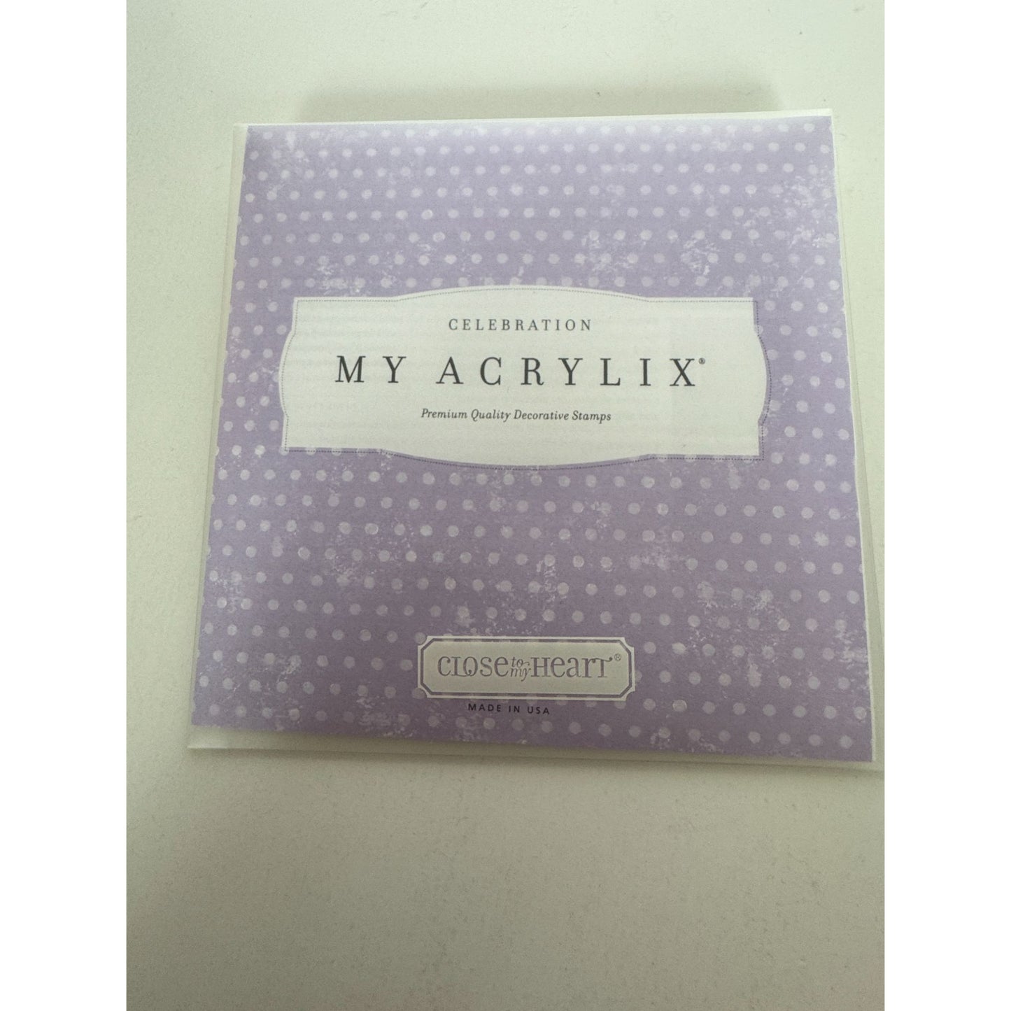 CTMH My Acrylix Acrylic Stamp Set Its a party Birthday Cupcake Invitation RSVP